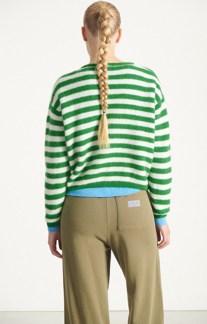VITOW CARDIGAN VITO19E | Clover Striped White - Darling & Domain