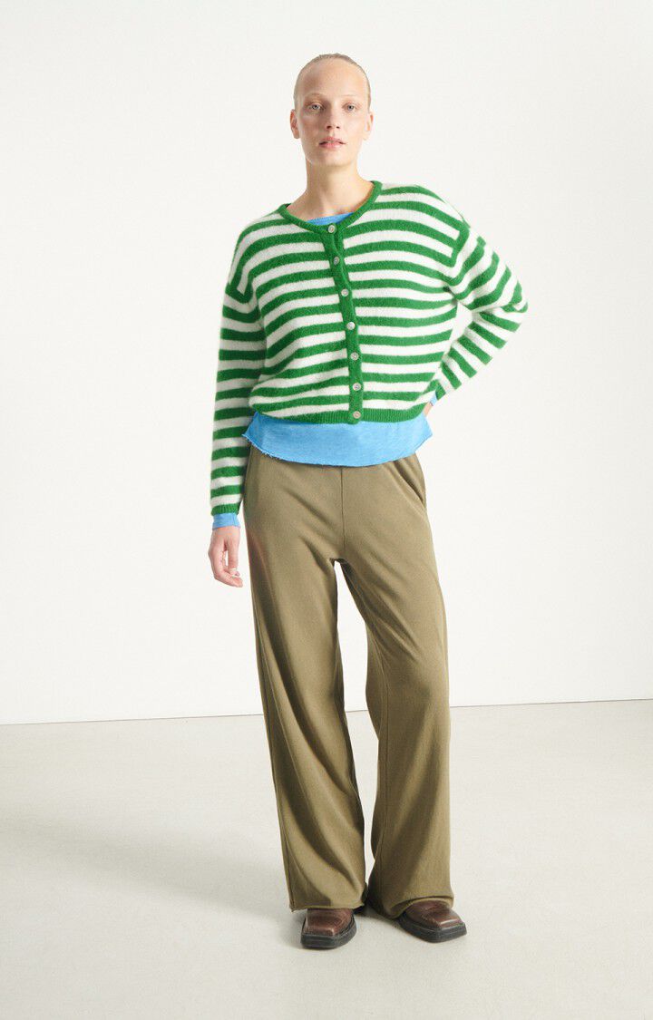 VITOW CARDIGAN VITO19E | Clover Striped White - Darling & Domain