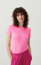 American Vintage Sonoma SON28G short sleeve crew neck t-shirt in acid pink