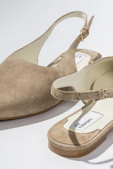 SETTLE SLING BACK in Truffle Suede from Zoe Kratzmann