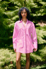 BUDDY SHIRT | Magenta Stripe