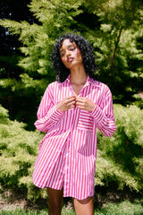 BUDDY SHIRT | Magenta Stripe