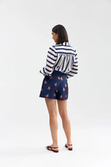 CELINA BLOUSE | Royal Stripe