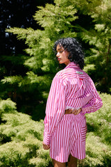 HARVEY SHORT | Magenta Stripe