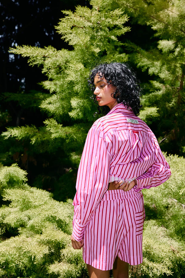 HARVEY SHORT | Magenta Stripe