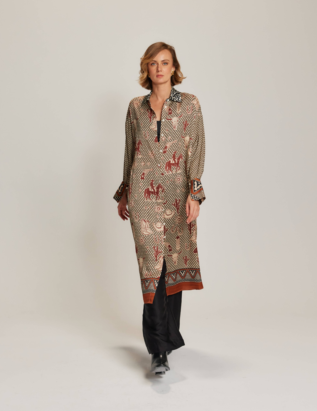 Athena Collar Dress in Rodeo by ME369