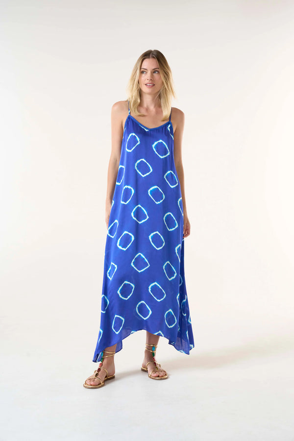 LLEW SLIP DRESS in Atlas Royal Cupro from Oneseason