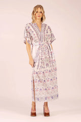 NORMAN HINDI COTTON MAXI DRESS in Hindi White from Lola Australia