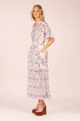 NORMAN HINDI COTTON MAXI DRESS in Hindi White from Lola Australia