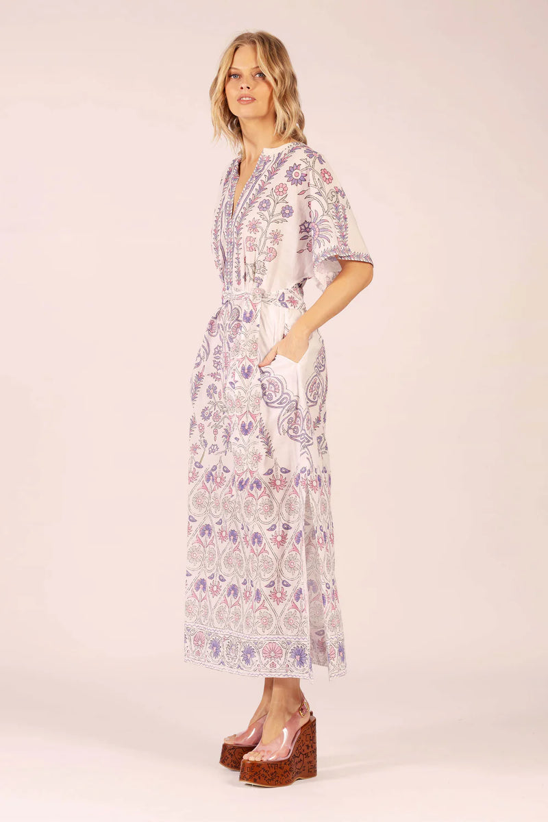 NORMAN HINDI COTTON MAXI DRESS in Hindi White from Lola Australia