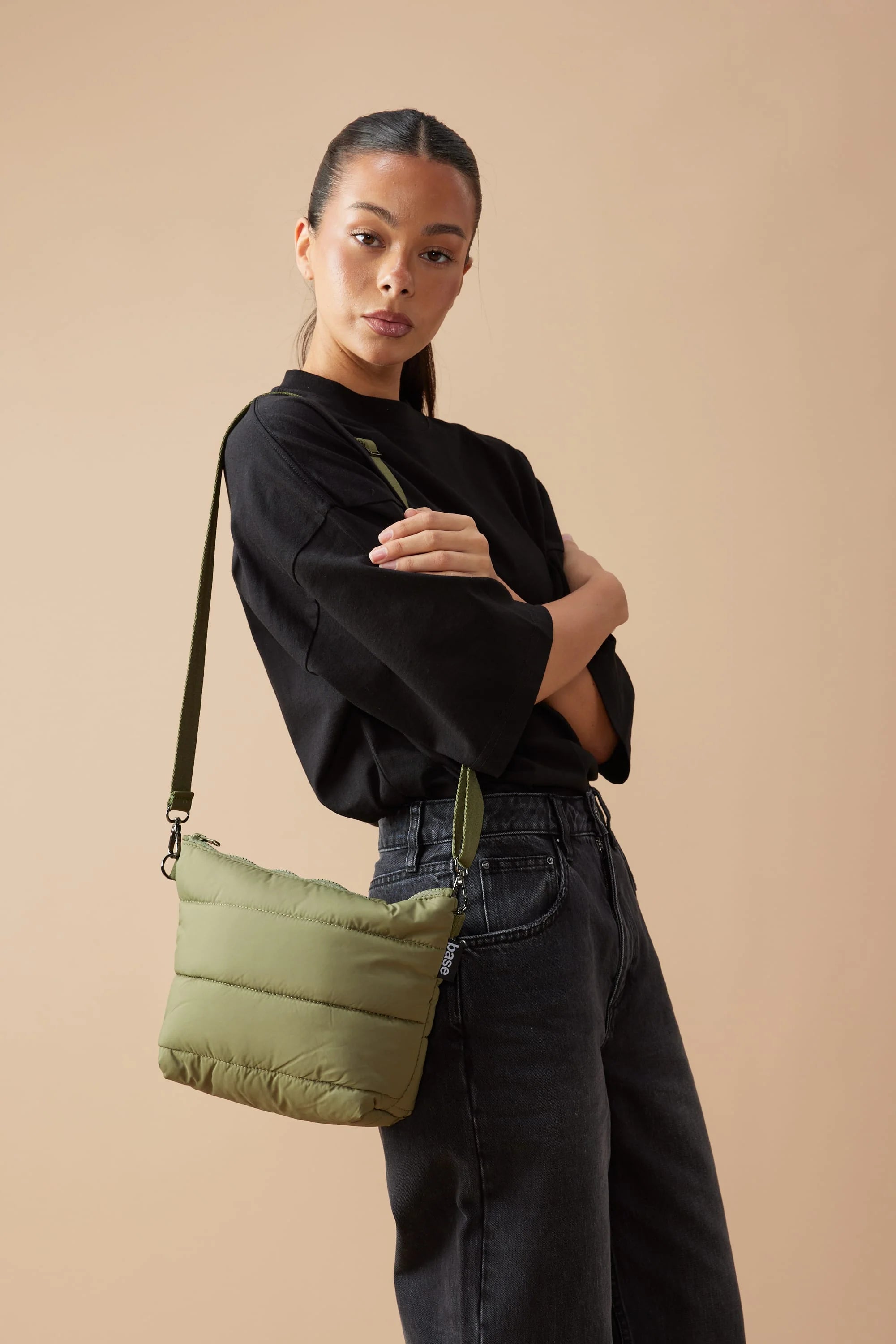 CLOUD STASH BASE CROSSBODY BAG in Khaki by Base Supply