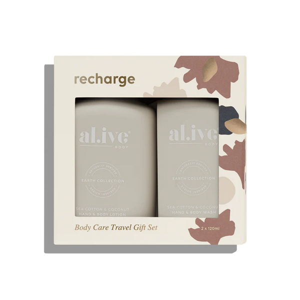 RECHARGE BODY CARE TRAVEL GIFT SET | Sea Cotton + Coconut