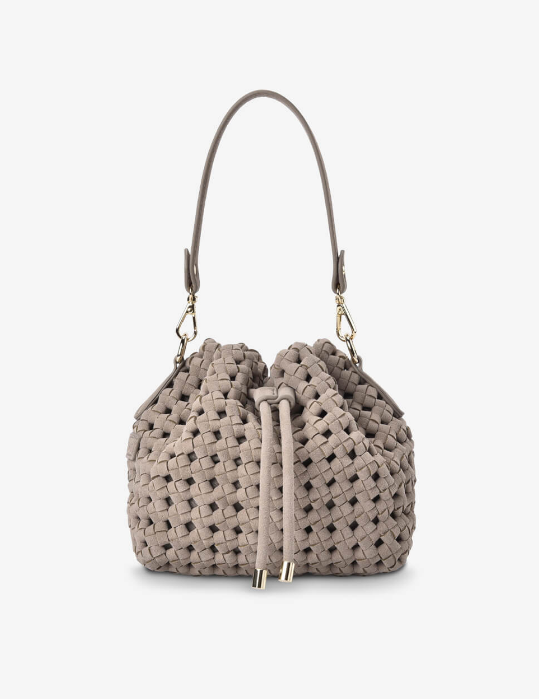 BOX WEAVE BUCKET BAG in Fawn by Elms + King