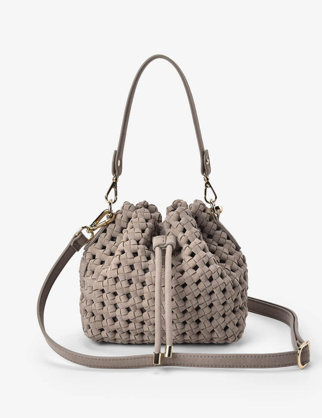 BOX WEAVE BUCKET BAG in Fawn by Elms + King