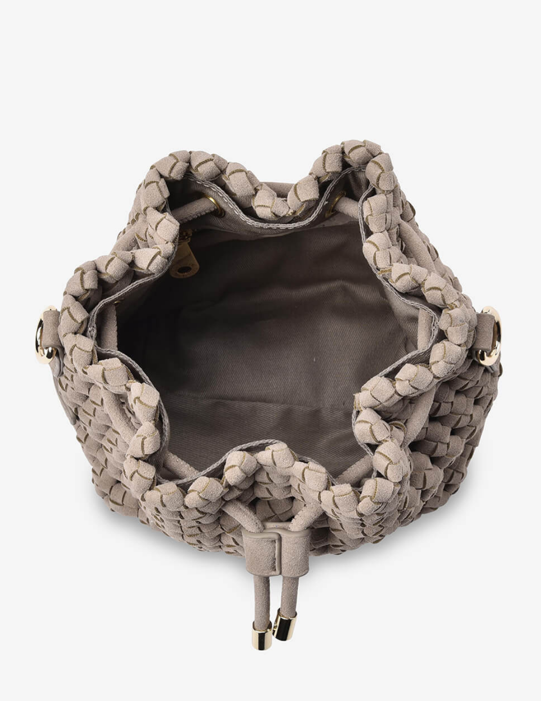 BOX WEAVE BUCKET BAG in Fawn by Elms + King