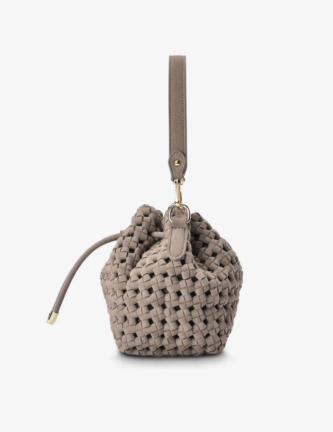 BOX WEAVE BUCKET BAG in Fawn by Elms + King