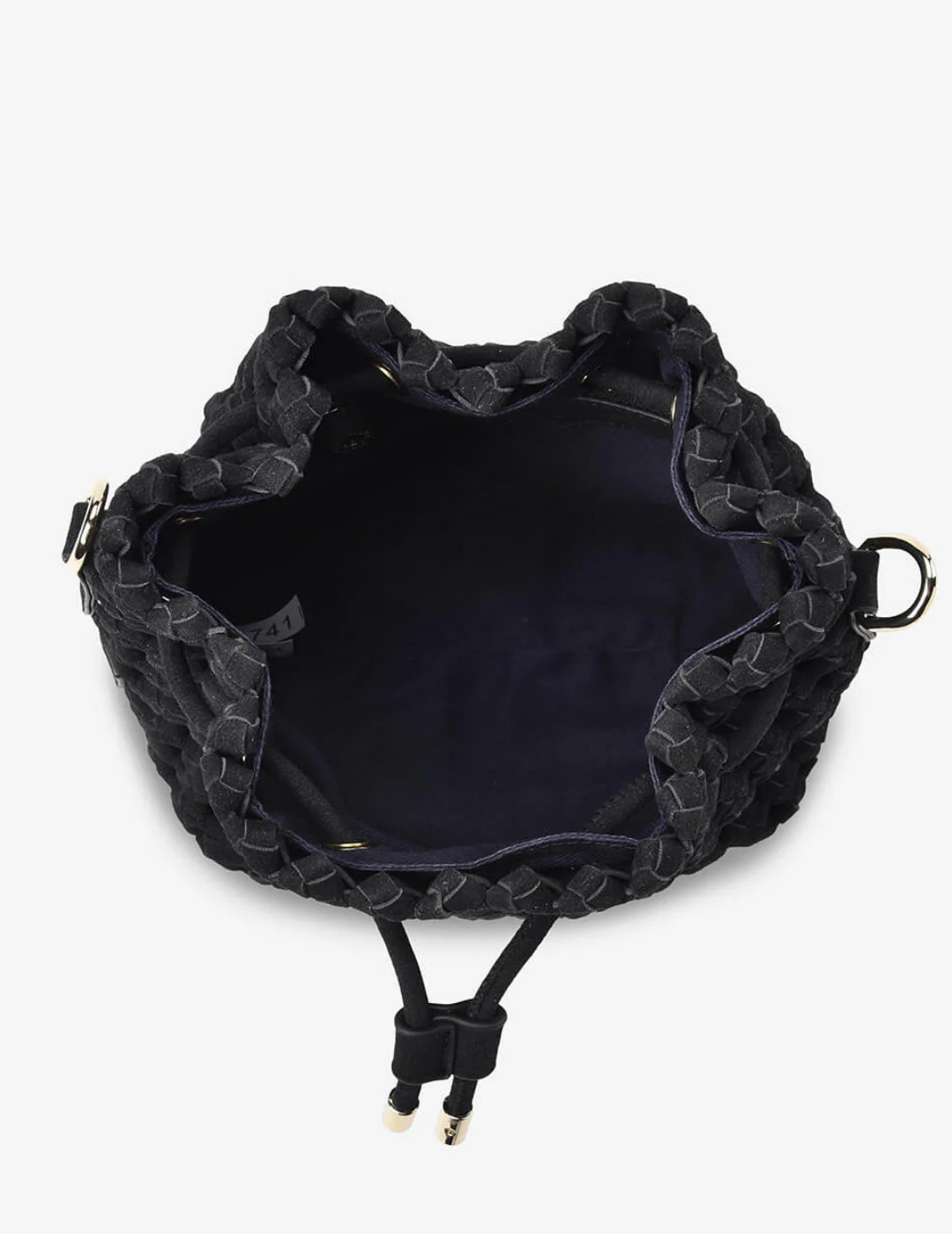 BOX WEAVE BUCKET BAG in Navy by Elms + King
