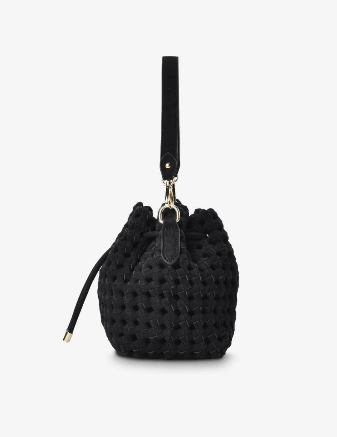 BOX WEAVE BUCKET BAG in Navy by Elms + King