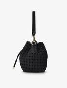 BOX WEAVE BUCKET BAG in Navy by Elms + King