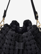BOX WEAVE BUCKET BAG in Navy by Elms + King