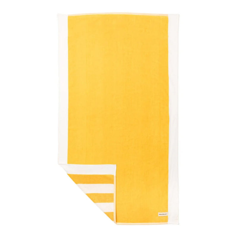 THE BEACH TOWEL in Crew Mimosa Yellow Stripe from Business & Pleasure Co