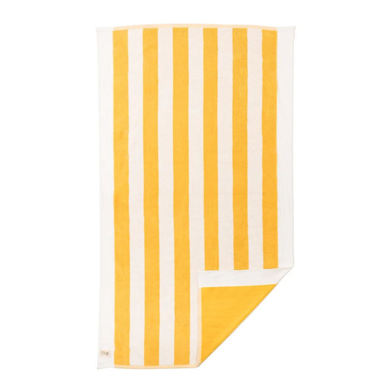 THE BEACH TOWEL in Crew Mimosa Yellow Stripe from Business & Pleasure Co