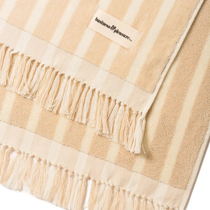 THE BEACH TOWEL | Monaco Natural Stripe