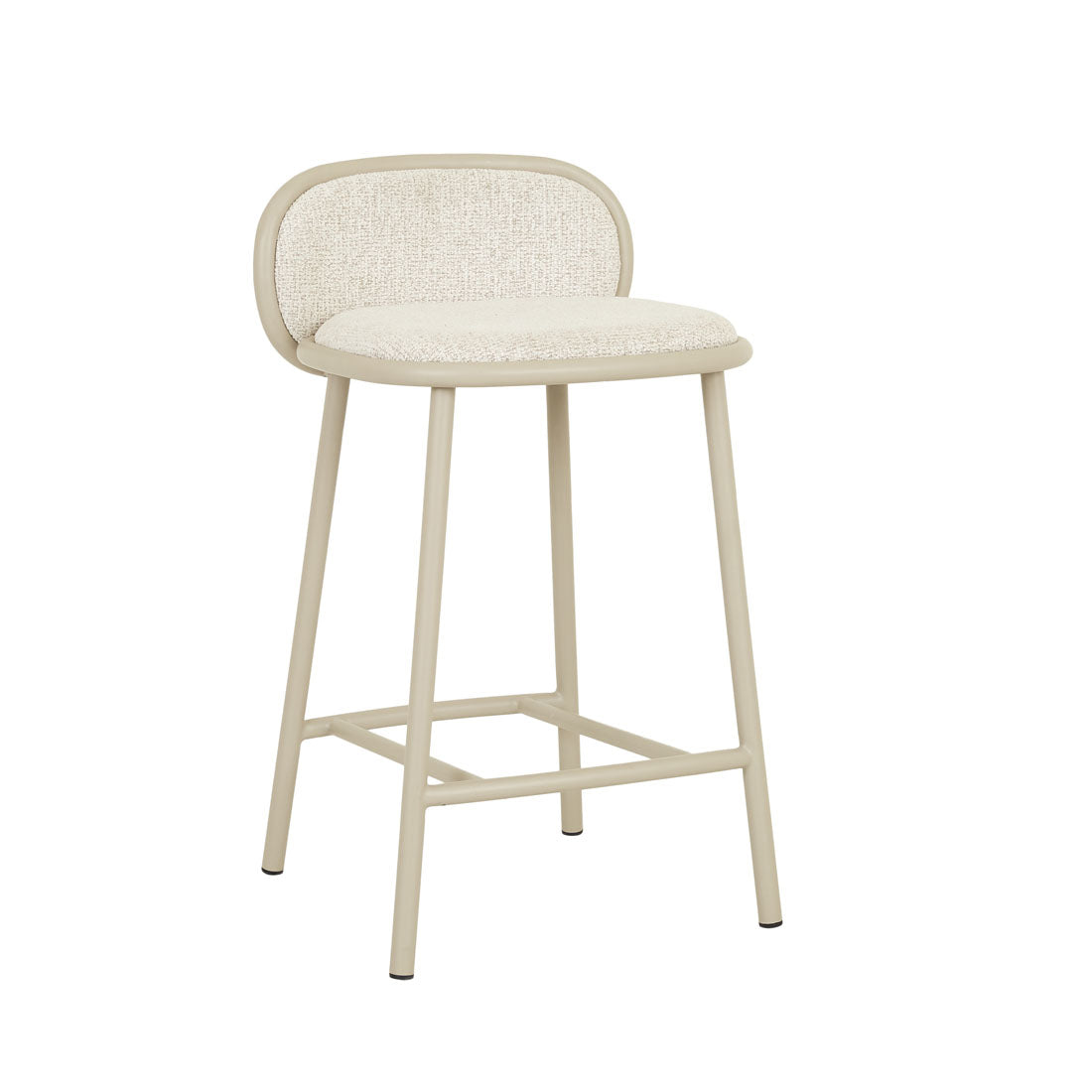 Pebble Barstool in Frosted Beige-Matt Cashmere by GlobeWest at Darling & Domain