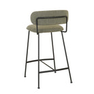 PICCOLO BARSTOOL in Moss Tweed - Black Metal by GlobeWest at Darling & Domain