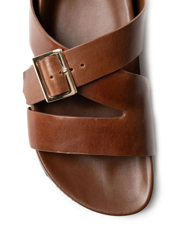 BUCKLE STRAP SLIDE in Cognac by La Tribe