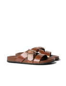 BUCKLE STRAP SLIDE in Cognac by La Tribe