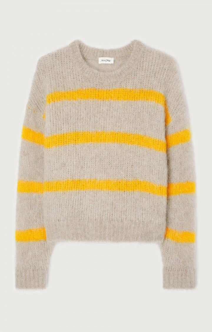 PULLOVER BYM18C in Misty Striped Jam by American Vintage