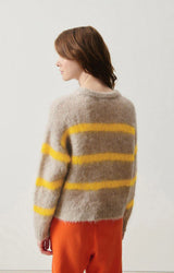 PULLOVER BYM18C in Misty Striped Jam by American Vintage