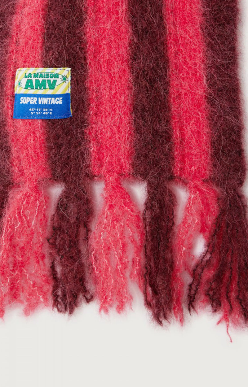 SCARF BYM20A in Burgundy + Hortensia Striped by American Vintage