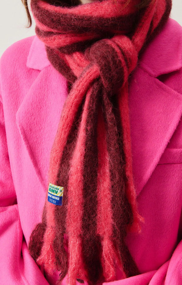 SCARF BYM20A in Burgundy + Hortensia Striped by American Vintage