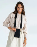 BAKER PHONE BAG in Black by Elms and King