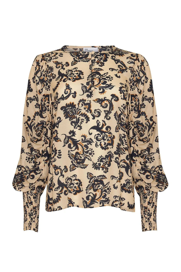 BEAM TOP in Ochre Floral from Zoe Kratzmann at Darling & Domain