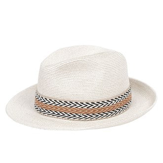 BORSALINO HAT | Off white with ribbon