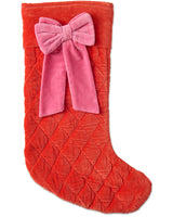 VELVET STOCKING | Christmas Bow