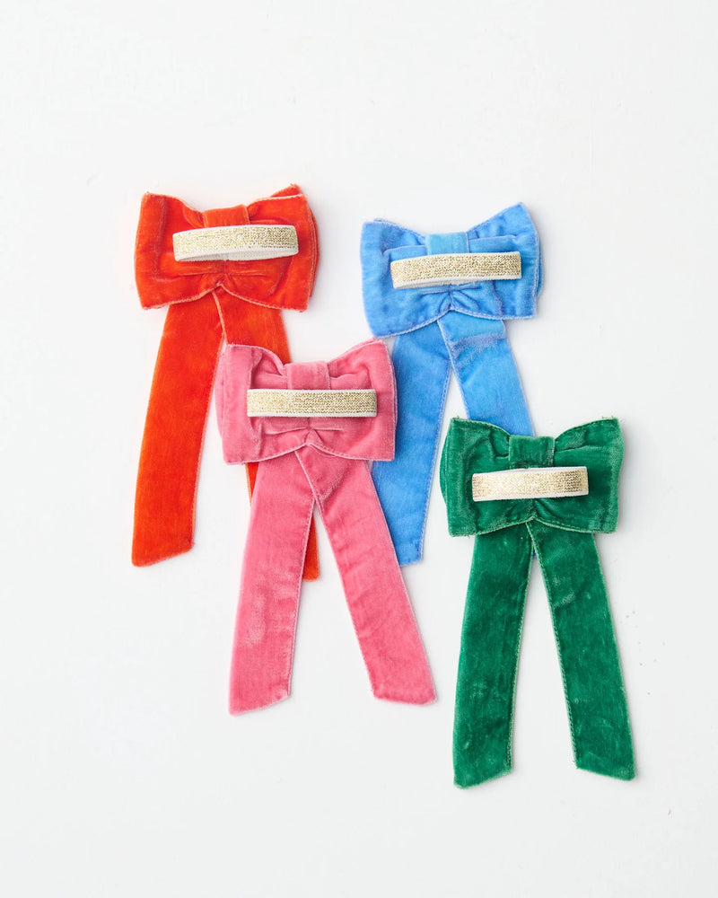BOWS OF JOY VELVET NAPKIN HOLDER | 4P SET