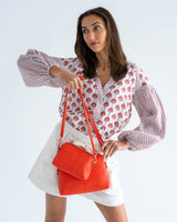 BURBANK CROSSBODY LARGE in Red by Elms and King