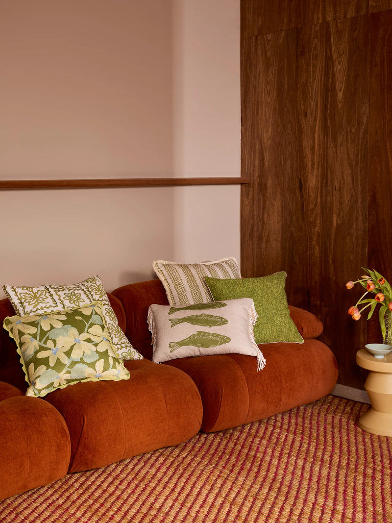 VIOLET Khaki CUSHION - 50cm from Bonnie and Neil