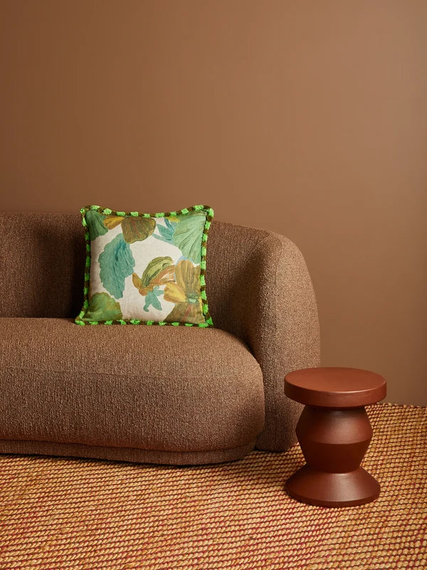WILD PANSY VERDE CUSHION in 50cm from Bonnie and Neil
