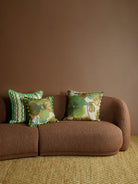 WILD PANSY VERDE CUSHION in 50cm from Bonnie and Neil