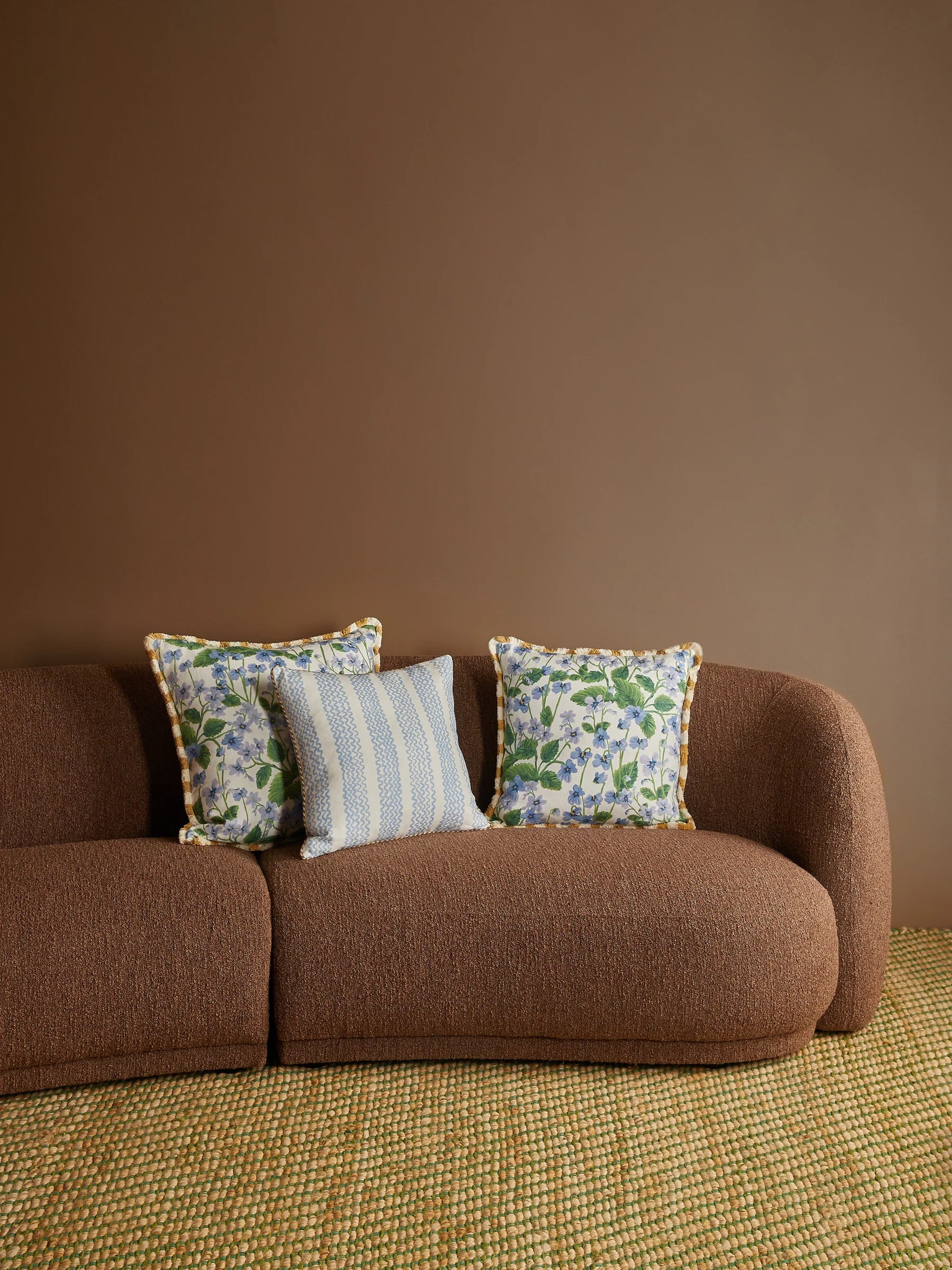 MINI WAVES SOFT BLUE LINEN CUSHION - 50cm from Bonnie and Neil