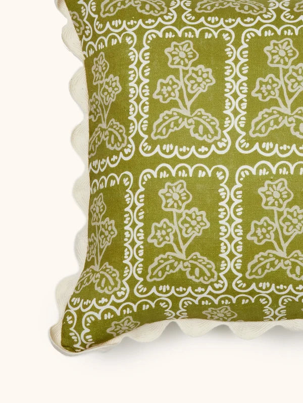 MARTINE OLIVE CUSHION in 60cmx40cm from Bonnie and Neil