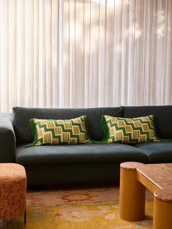 ROSEMARY GREEN CUSHION in 60cmx40cm from Bonnie and Neil
