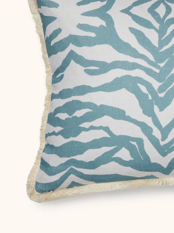 ZEBRA BLUE CUSHION in 60cmx40cm from Bonnie and Neil
