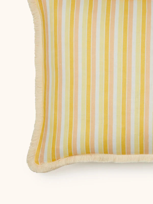 GARDEN STRIPE YELLOW CUSHION in 60cmx40cm from Bonnie and Neil