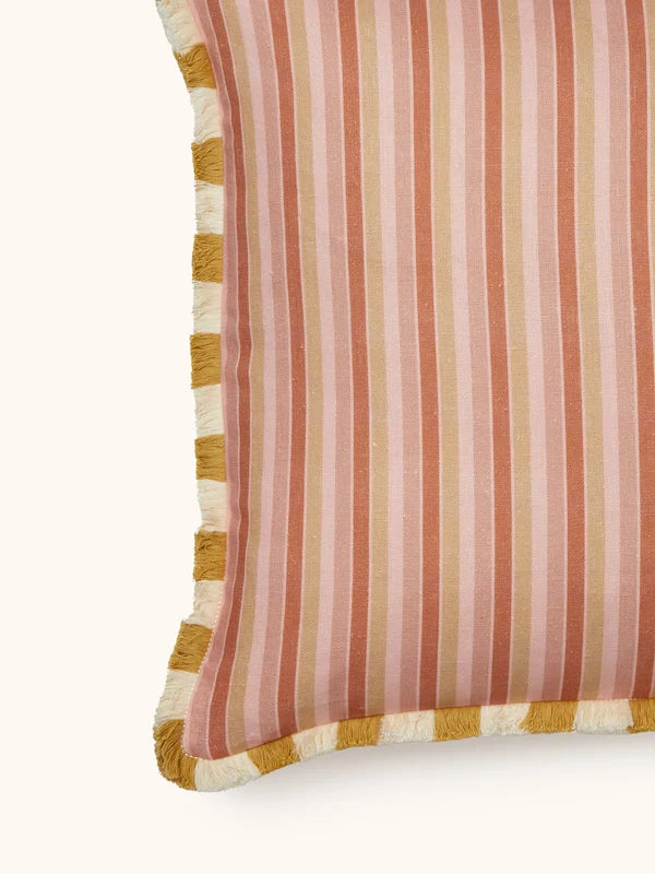 GARDEN STRIPE PINK CUSHION in 50cm from Bonnie and Neil